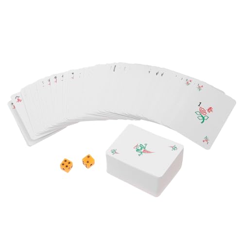 TOYANDONA 1 Satz Mini Mahjong Karten Tragbares Mahjong Kartenset für Reisen Würfeln für Spieleabende mit Freunden und Familie TOYANDONA 1 Satz Mini Mahjong Karten Tragbares Mahjong Kartenset für Reisen Würfeln für Spieleabende mit Freunden und Familie von TOYANDONA