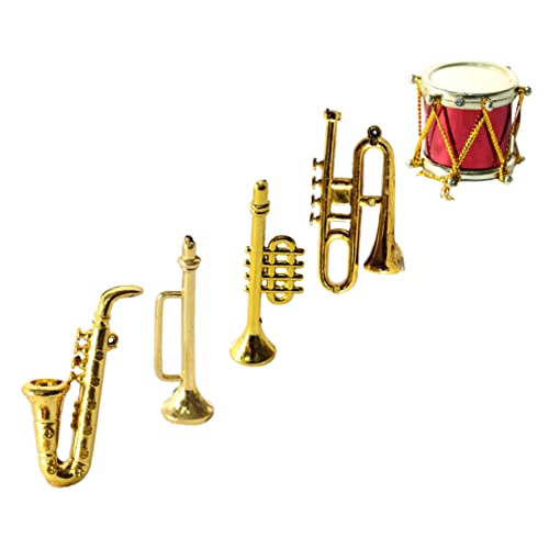 TOYANDONA 1 Satz Mini-Saxophon Weihnachtsbaum Puppenhaus-Instrumentenfigur sammeltassen sammlerstücke Ornament Spielzeuge Mini- -Musikinstrument Mini-Musikinstrument-Dekor Schreibtisch von TOYANDONA