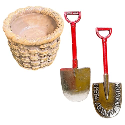 TOYANDONA 1 Satz Mini-Schaufel Gartenwerkzeuge Schaufeln Zum Graben Miniaturen Gefälscht Garten Winzig Mini-Dinge Wohnkultur Korb Bausatz Klein Gnom Metall TOYANDONA 1 Satz Mini-Schaufel Gartenwerkzeuge Schaufeln Zum Graben Miniaturen Gefälscht Garten Winzig Mini-Dinge Wohnkultur Korb Bausatz Klein Gnom Metall von TOYANDONA