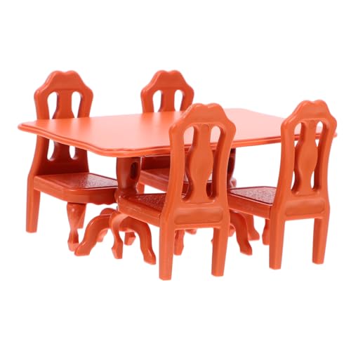 TOYANDONA 1 Satz Mini -Tisch- Und Stuhlspielzeug Kindertisch Und Stühle Schreibtischstuhl Braun TOYANDONA 1 Satz Mini -Tisch- Und Stuhlspielzeug Kindertisch Und Stühle Schreibtischstuhl Braun von TOYANDONA