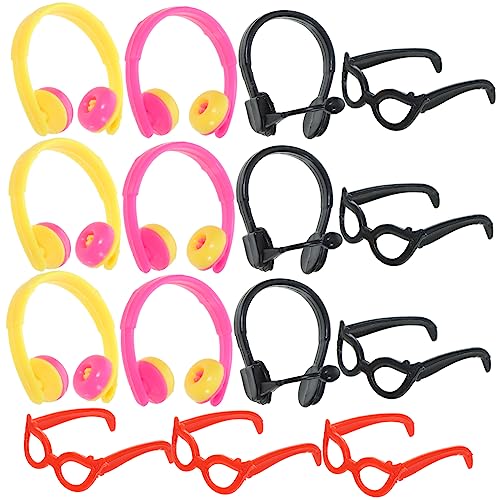 TOYANDONA 1 Satz Mini -kopfhörer Brillenspielzeug Miniatur-brillen-requisiten Kopfhörer Dekorative Glasdekore Kleine Sonnenbrille Zum Basteln Diy-brillen-requisiten Plastik TOYANDONA 1 Satz Mini -kopfhörer Brillenspielzeug Miniatur-brillen-requisiten Kopfhörer Dekorative Glasdekore Kleine Sonnenbrille Zum Basteln Diy-brillen-requisiten Plastik von TOYANDONA
