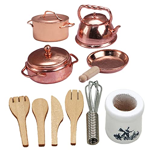 TOYANDONA 1 Satz Mini -küchenmöbel Küchenutensilien Puppenhaus Miniaturküche Puppenhaus-utensilien Puppenhaus Miniaturutensilien Mini- Dollhouse Food Und Utensilien Legierung von TOYANDONA