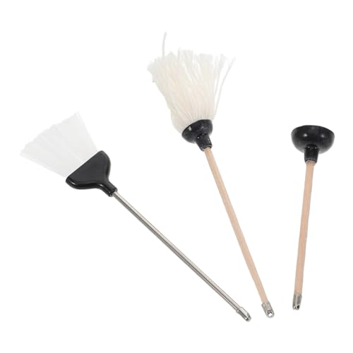 TOYANDONA 1 Satz Mini -moppbesen Miniaturmopp Mini-reinigungswerkzeuge Puppenhauszubehör Puppenhaus-mopp Und Eimer Kleinkind Besen Kinderbesen Miniatur -Eimer Und Mopp Black Legierung von TOYANDONA