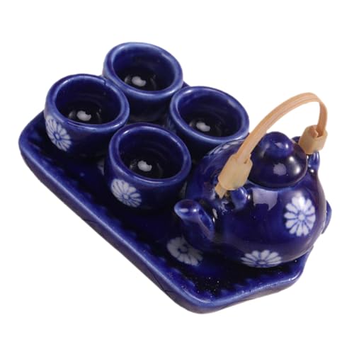 TOYANDONA 1 Satz Miniatur-Teeservice aus Keramik Puppenhausmöbel Mini- Party kleine Kunstpflanzen puppenhauszubehör Keramik Tee-Set Puppenhaus Teetasse Zubehör für Puppenhäuser von TOYANDONA