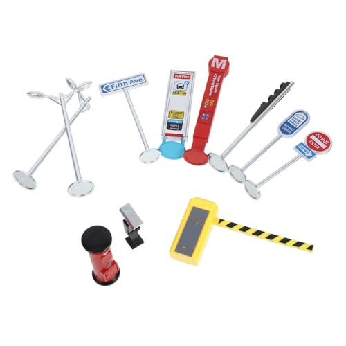 TOYANDONA Interaktives Verkehrszeichen-Set Für Jungen Und Mädchen Straßenschilder Spielset Ampelmodelle von TOYANDONA