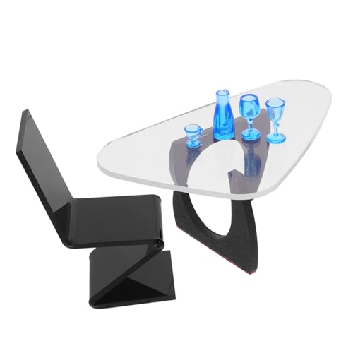 TOYANDONA Miniatur-szenenzubehör – 1 Set Mini-Tisch Und -Stuhl Für Die Puppenhausdekoration TOYANDONA Miniatur-szenenzubehör – 1 Set Mini-Tisch Und -Stuhl Für Die Puppenhausdekoration von TOYANDONA