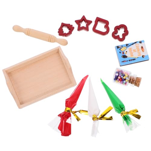 TOYANDONA 1 Satz Miniatur -küchenrequisiten Mini-hausbackwerkzeug Miniatur-zubehör Dollhouse Decor Miniaturwerkzeuge Für Das Puppenhaus Mini-backspielzeug Für Miniatur Backen Holz Rot von TOYANDONA