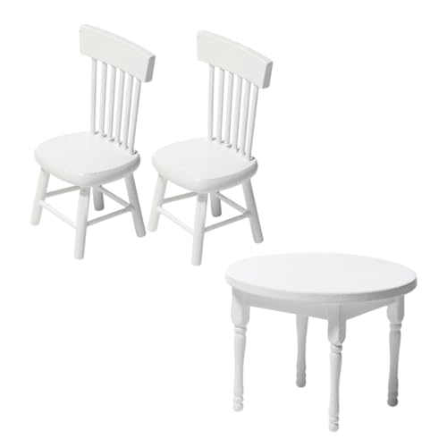 TOYANDONA 3 Teiliges Miniatur öbel Set Weiße Tisch Und Stühle Für Puppenhaus Dekorative Mini Tischstuhl Modelle Für Dollhouses Und Spielszene TOYANDONA 3 Teiliges Miniatur öbel Set Weiße Tisch Und Stühle Für Puppenhaus Dekorative Mini Tischstuhl Modelle Für Dollhouses Und Spielszene von TOYANDONA