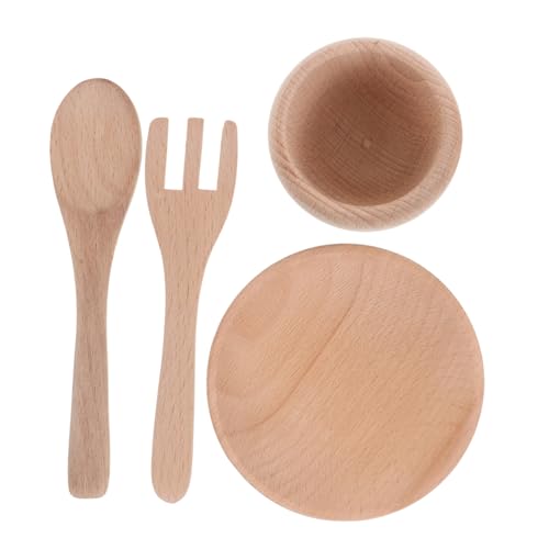 TOYANDONA 1 Satz Montessori Holzspielzeug Küchenset für Kochutensilien und Geschirr Lernspielzeug für Fantasievolles Kochen Teiliges Set mit Holzschalen Gabeln und Löffeln TOYANDONA 1 Satz Montessori Holzspielzeug Küchenset für Kochutensilien und Geschirr Lernspielzeug für Fantasievolles Kochen Teiliges Set mit Holzschalen Gabeln und Löffeln von TOYANDONA