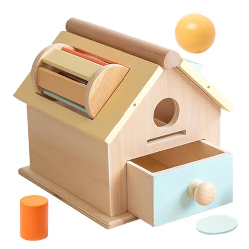TOYANDONA 1 Satz Münzbox spielhaus Playhouse for Sensory Toy sensorisches Pädagogisches Kleinkindspielzeug Lernspielzeug für Kleinkinder versorgen Holz von TOYANDONA