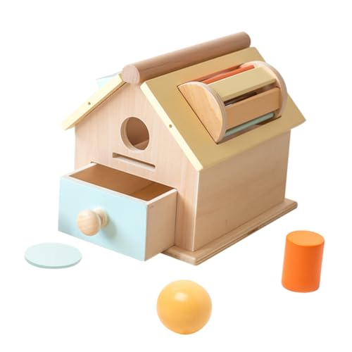 TOYANDONA 1 Satz Münzbox spielhaus Playhouse for zabawki stymulujące rozwój Educational Toys Pädagogisches Kleinkindspielzeug sensorisches Holz von TOYANDONA