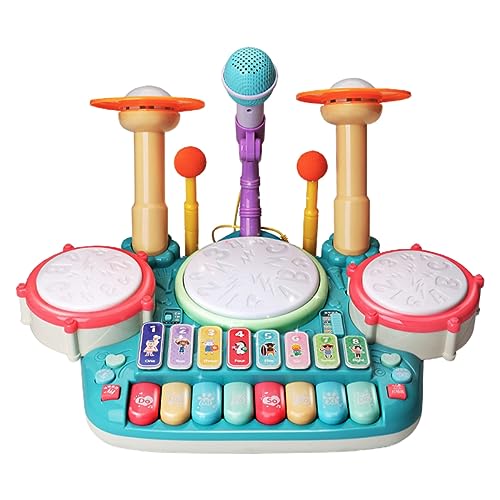 TOYANDONA 1 Satz Multifunktionales Musikinstrumentenspielzeug Musikinstrumente Multifunktionale Musiktrommel Sky-Blue Elektronisches Original von TOYANDONA