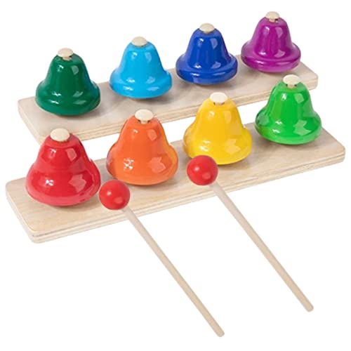 TOYANDONA 1 Satz Oktavglocke kinderinstrumente musikinstrumente -Musikinstrumente Glocke des Handtamburins kinderspielzeug Desktop-Pressglocken Musikinstrument der Handglocke von TOYANDONA