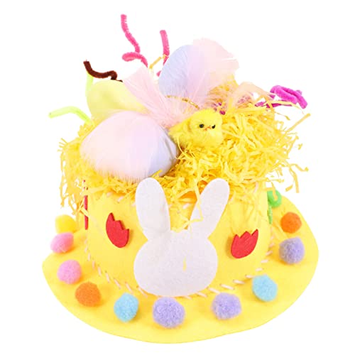 TOYANDONA 1 Satz Osterhasenmütze easter decoration Ostern Geschenkidee Ostern DIY Materialien Ostern Hut DIY Kit Partygeschenke Mini-Geburtstagshüte DIY-Kits basteln -Accessoire Vlies von TOYANDONA
