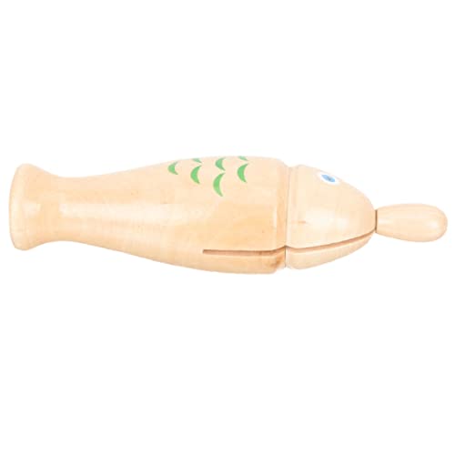 TOYANDONA 1 Satz Percussion- aus Holz Percussion- in Fischform Lernspielzeug für Kinderspielzeug Schlaginstrument hölzern Beige von TOYANDONA