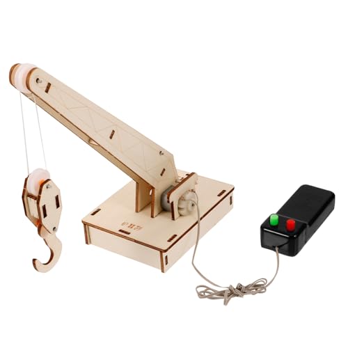 TOYANDONA 1 Satz Physikalisches Experiment Kran-lernset Naturwissenschaftliches Lernset Kinderkran Modell Wissenschaftliches Lernspielzeug DIY Stielkran Hölzern von TOYANDONA