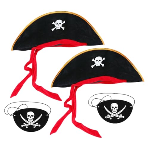 TOYANDONA 1 Satz Piratenhut mit verbundenen Augen Halloween-Kleidung Piraten-Augenklappen für Halloween Costume Halloween Kleidung Dekoration Party-Kopfbedeckung Augenmasken- TOYANDONA 1 Satz Piratenhut mit verbundenen Augen Halloween-Kleidung Piraten-Augenklappen für Halloween Costume Halloween Kleidung Dekoration Party-Kopfbedeckung Augenmasken- von TOYANDONA