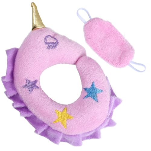 TOYANDONA 1 Satz Puppen Nackenstütze Set mit Augenmaske Miniatur Puppenzubehör für Puppen Leichtes Material für Puppendekoration von TOYANDONA