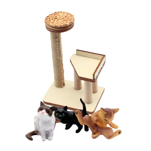 TOYANDONA 1 Satz Puppenhaus Katze Klettergerüst Kleines Puppenhaus Haustier Miniaturhaus Mädchen Mini- -kratzbaum Aus Holz Kleines Modell Eines Kratzbaums Aus Holz Möbelmodell Harz TOYANDONA 1 Satz Puppenhaus Katze Klettergerüst Kleines Puppenhaus Haustier Miniaturhaus Mädchen Mini- -kratzbaum Aus Holz Kleines Modell Eines Kratzbaums Aus Holz Möbelmodell Harz von TOYANDONA