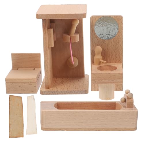 TOYANDONA 1 Satz Puppenhaus-Spielzeugset aus Holz holzspielzeug holzspielsachen Dollhouse Badezimmer Holzpuppenhaus Kinderzimmer-Dekoration Puppenhaus- Mini-Hausschmuck hölzern TOYANDONA 1 Satz Puppenhaus-Spielzeugset aus Holz holzspielzeug holzspielsachen Dollhouse Badezimmer Holzpuppenhaus Kinderzimmer-Dekoration Puppenhaus- Mini-Hausschmuck hölzern von TOYANDONA