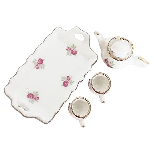 TOYANDONA Miniatur-teetasse Maßstab 112 Mini-Keramik-teeservice Spielzeug Tee Für Jungen Und Mädchen Rollenspiel Mini- Küchenzubehör Süßestes Teeservice-Spielzeug von TOYANDONA