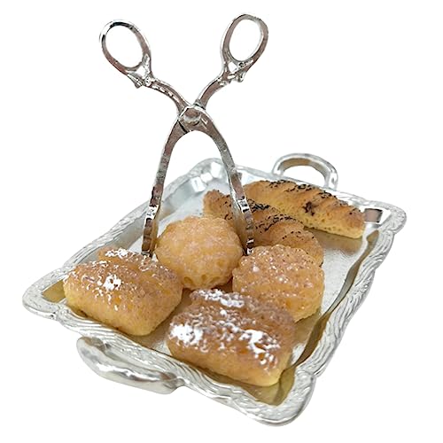 TOYANDONA 1 Satz Puppenhausbrot Kinderspielzeug Puppenhaus Simulationsspielzeug Mini-DIY- Mini-Essen Realistische Haushaltsverzierung Puppenhaus Brot Legierung von TOYANDONA