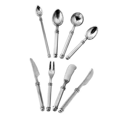 TOYANDONA Realistische Mini-geschirrmodelle Für 112 Puppenhausdekor Miniatur-küchenzubehör-Set Gabeln Und Löffel von TOYANDONA