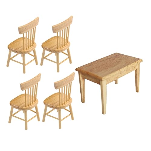 TOYANDONA 1 Satz Puppenstubentisch Und Stühle Kinderschreibtisch Tischminiaturen Mini-zubehör Miniatur-esstisch Mini-schreibtischverzierung Schreibtische Für Puppenmöbel Holz TOYANDONA 1 Satz Puppenstubentisch Und Stühle Kinderschreibtisch Tischminiaturen Mini-zubehör Miniatur-esstisch Mini-schreibtischverzierung Schreibtische Für Puppenmöbel Holz von TOYANDONA