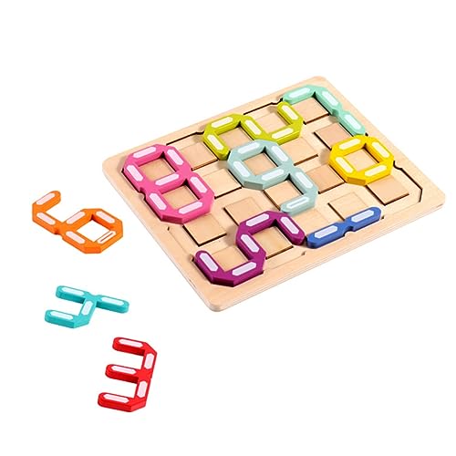 TOYANDONA 1 Satz Puzzle-erleuchtungsspielzeug Puzzlespielzeug Puzzle- Kinderspielzeug Bildungsblöcke Bildungsspielzeug Frühpädagogisches Zahlenpuzzles Hölzern von TOYANDONA