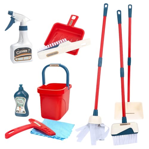 TOYANDONA 1 Satz Realistisches für Hauswirtschaft Putzset mit Mop Besen Schaufel und Eimer Montessori Reinigungswerkzeuge für Kleinkinder TOYANDONA 1 Satz Realistisches für Hauswirtschaft Putzset mit Mop Besen Schaufel und Eimer Montessori Reinigungswerkzeuge für Kleinkinder von TOYANDONA