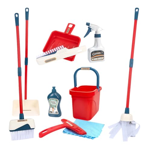 TOYANDONA 1 Satz Realistisches für Kleinkinder mit Mop Besen Kehrschaufel und Eimer Hauswirtschafts Set für Jungen und Mädchen TOYANDONA 1 Satz Realistisches für Kleinkinder mit Mop Besen Kehrschaufel und Eimer Hauswirtschafts Set für Jungen und Mädchen von TOYANDONA
