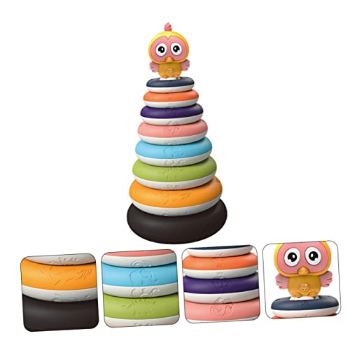 TOYANDONA 1 Satz Regenbogen- Ornament- Kinderspielzeug tierisches Zinn bastelsets für bastelzeug für lustiges Stapelblock für Plastik von TOYANDONA