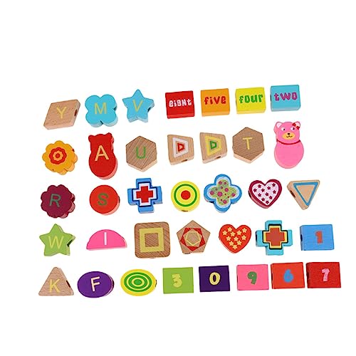 TOYANDONA 1 Satz Saiten Perlenspielzeug aus Holz Puzzle rätselbuch kindergeschenk Toys Aufkleber Kleinkindspielzeug Perlenspielzeug für Bildungsspielzeug Hölzern TOYANDONA 1 Satz Saiten Perlenspielzeug aus Holz Puzzle rätselbuch kindergeschenk Toys Aufkleber Kleinkindspielzeug Perlenspielzeug für Bildungsspielzeug Hölzern von TOYANDONA