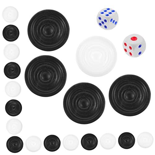 TOYANDONA 1satz Schwarz-weiß Kunststoff Spielsteine Für Dame Und Schach Langlebige Und Glatte Oberfläche Zubehör Für Brettspiele Einfach Zu Transportieren Lagern von TOYANDONA