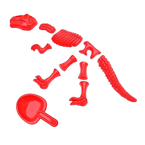 TOYANDONA 1 Satz Schimmel bastelset basteln für Beach Toys Funny Toys Strand spielsachen Fun Toy Dinosaurier-Sandformen plastilinformen selber Machen Plastik rot von TOYANDONA