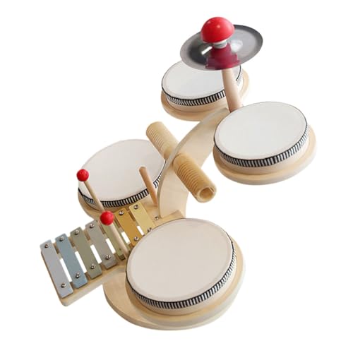 TOYANDONA Schlagzeug-Set Für Kleinkinder Kinder Handtrommel-Set Jazz-schlaginstrumente Spielzeug Pädagogisches Musik-Percussion-Spielzeug von TOYANDONA