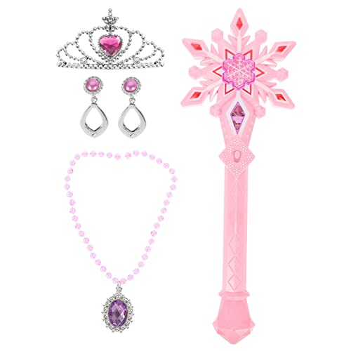 TOYANDONA 1 Satz Schnee Zauberstab Kindergeburtstag Gastgeschenke Kinderkommode Geldgeschenke Geburtstag Stutzenhalter Schneeflocken-zauberstäbe Prinzessin Cosplay-kostüm Stoff Rosa von TOYANDONA