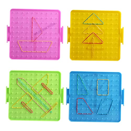 TOYANDONA 1 Satz Schülernagelbrett Unterrichtsnagelbrett Mathematik Nagelbrett Nagelplatte Lernspielzeug Für Pädagogisches Lehrinstrument von TOYANDONA