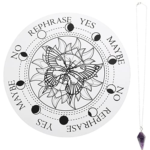 TOYANDONA 1 Satz Sieben-Sterne-Array Gothic-Halskette Dowsing Pendelbrett Wünschelruten Planke Bretter Pendelständer Sandpendel Halskette Aus Rosenquarz Altar Liefert Weiß Naturstein TOYANDONA 1 Satz Sieben-Sterne-Array Gothic-Halskette Dowsing Pendelbrett Wünschelruten Planke Bretter Pendelständer Sandpendel Halskette Aus Rosenquarz Altar Liefert Weiß Naturstein von TOYANDONA