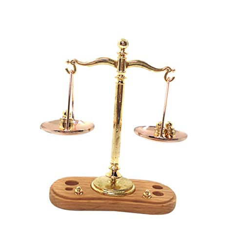 TOYANDONA 1 Satz Simulationsbilanz für kinderspielzeug spielzeugküche kinderknallzeug krabbelndes Babyspielzeug Modell Mini-Waage simulierte schmücken hölzern Brown von TOYANDONA
