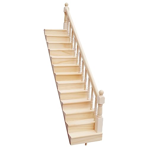 TOYANDONA Puppenhaus-bausatz Treppe Für Puppenhausfiguren Dekorative Minitreppe von TOYANDONA