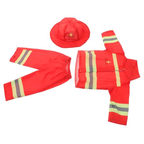 TOYANDONA 1 Satz Sommerpuppen Feuerwehrmann Outfit mit Hut und Zubehör für Rollenspiele Halloween Party und Kreative Spielzeiten TOYANDONA 1 Satz Sommerpuppen Feuerwehrmann Outfit mit Hut und Zubehör für Rollenspiele Halloween Party und Kreative Spielzeiten von TOYANDONA