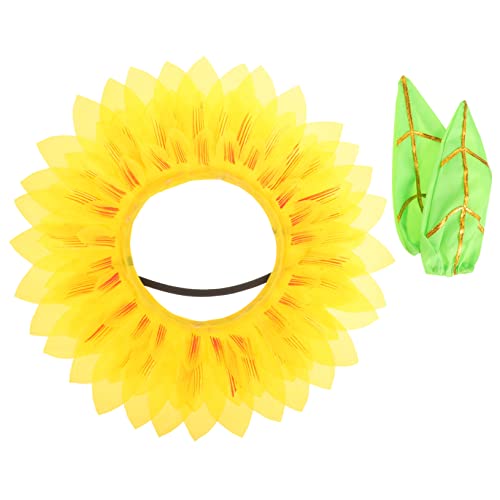 TOYANDONA Lustiger Sonnenblumenhut Für Erwachsene Blumenkostüm Kopfbedeckung Partydekoration Zubehör von TOYANDONA