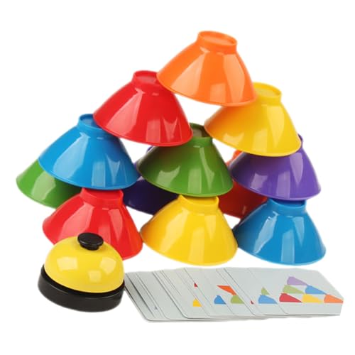 TOYANDONA 1 Satz Stapelbares Schüsselspielzeug Zappeln Zappelspielzeug Säuglingsspielzeug Tassen Stapeln Stapelpokalspiel Spiele Farbsortierendes Sinnesspielzeug Spielzeugküche Papier von TOYANDONA