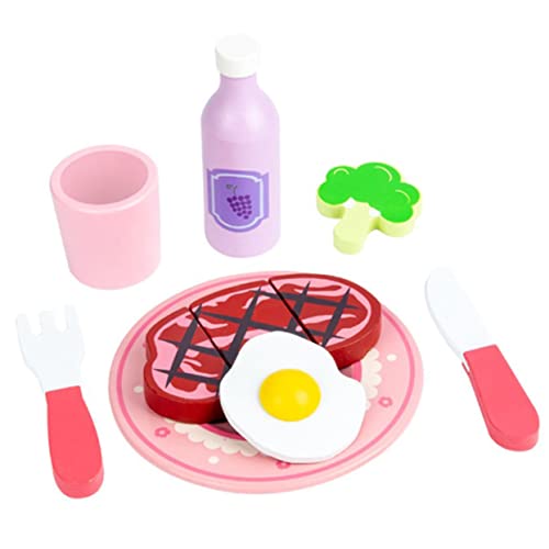 TOYANDONA Hochwertiges Steak-Modell Aus Holz – Fantasievolles Lebensmittelspielzeug Für Kleinkinder – Perfekt Für Jungen Und Mädchen TOYANDONA Hochwertiges Steak-Modell Aus Holz – Fantasievolles Lebensmittelspielzeug Für Kleinkinder – Perfekt Für Jungen Und Mädchen von TOYANDONA