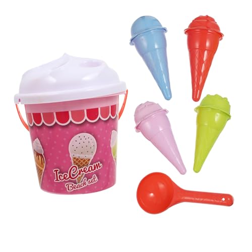 TOYANDONA 1 Satz Strandeimer sandspielzeug strandspielzeug sandwanne Sand Toys for Sandkastenspielzeug Sandeimer für den Strand Buntes Sandspielzeug Plastik rot von TOYANDONA