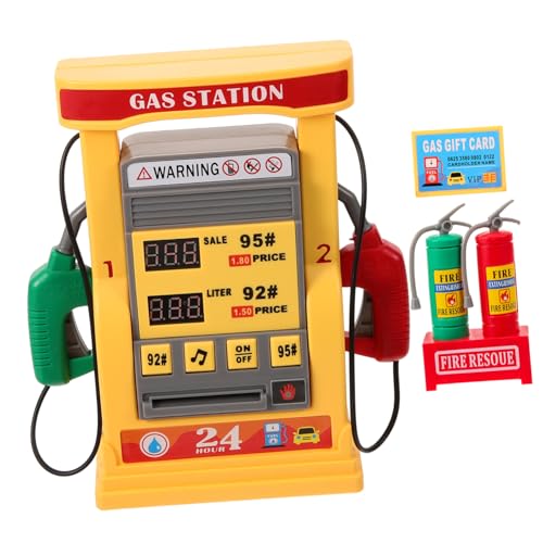 TOYANDONA 1 Satz Tankstellenspielzeug Tankstellenmodell interaktives sankastenspielsachen Fun Toy DIY-Bushäuschen-Requisite zum Zusammenbauen Einer Tankstelle Plastik von TOYANDONA