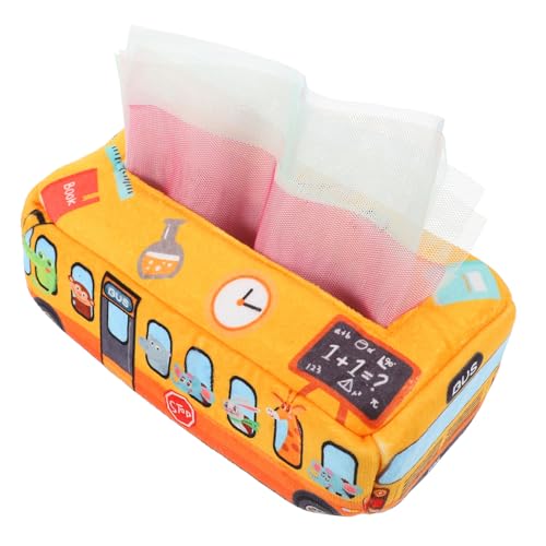TOYANDONA 1 Satz Taschentuchbox Handtrainer Für Kleinkinder Babyspielzeug Kleinkindspielzeug -lernspielzeug Sensorisches Für Kleinkinder Yellow Polyester von TOYANDONA