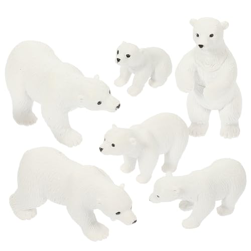 TOYANDONA 1 Satz Teiliges Bärenfiguren Weiße Dekoration Für Mikrolandschaft Für Garten Wohnzimmer Und Puppenhaus Dekorationsideen 6 Stück TOYANDONA 1 Satz Teiliges Bärenfiguren Weiße Dekoration Für Mikrolandschaft Für Garten Wohnzimmer Und Puppenhaus Dekorationsideen 6 Stück von TOYANDONA