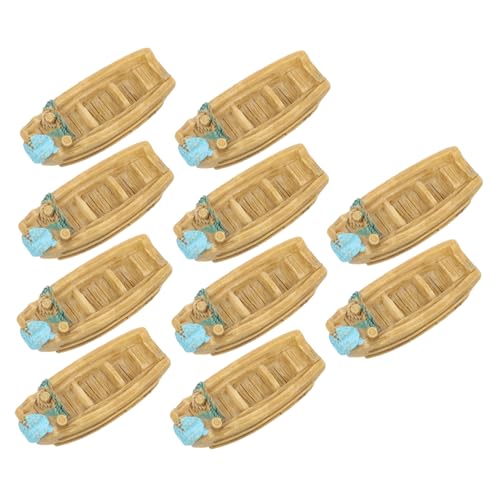 TOYANDONA 1 Satz Teiliges Harzboot Dekorationen Für Mini Realistische Schiffsornamente Für Indoor Und Outdoor Für Bonsai Und Mooslandschaften Vielseitige Deko Für Garten 10 Stück von TOYANDONA